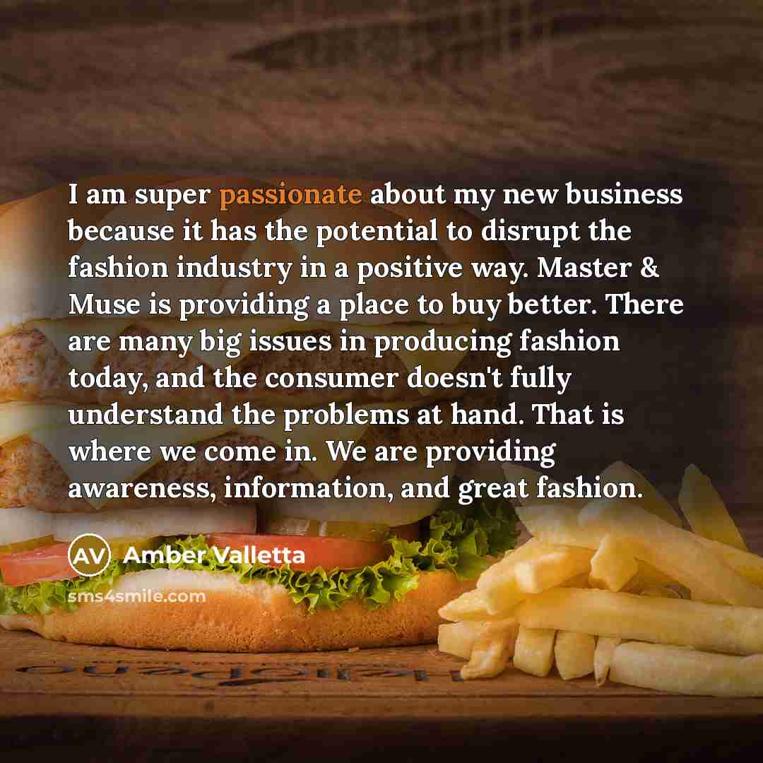 “I am super passionate about my new business because it…” quote by Amber Valletta