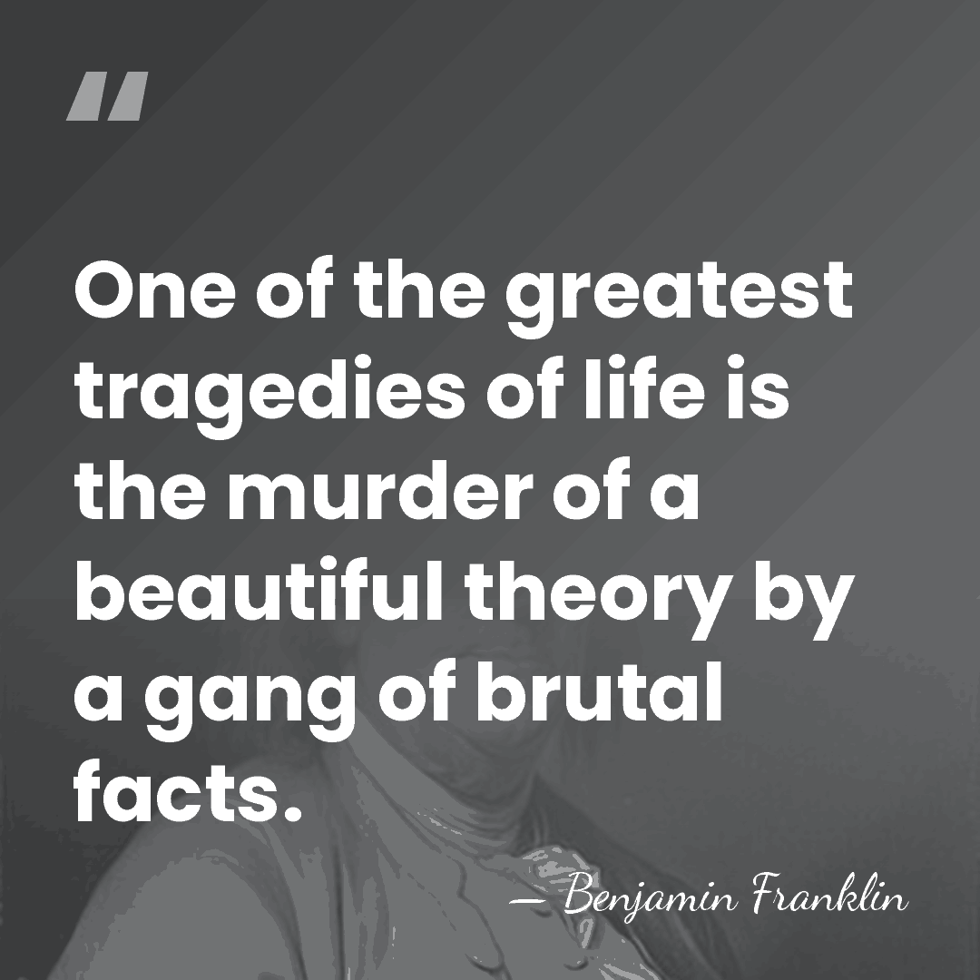 One of the greatest tragedies of life is the murder of a&hellip; - Benjamin Franklin