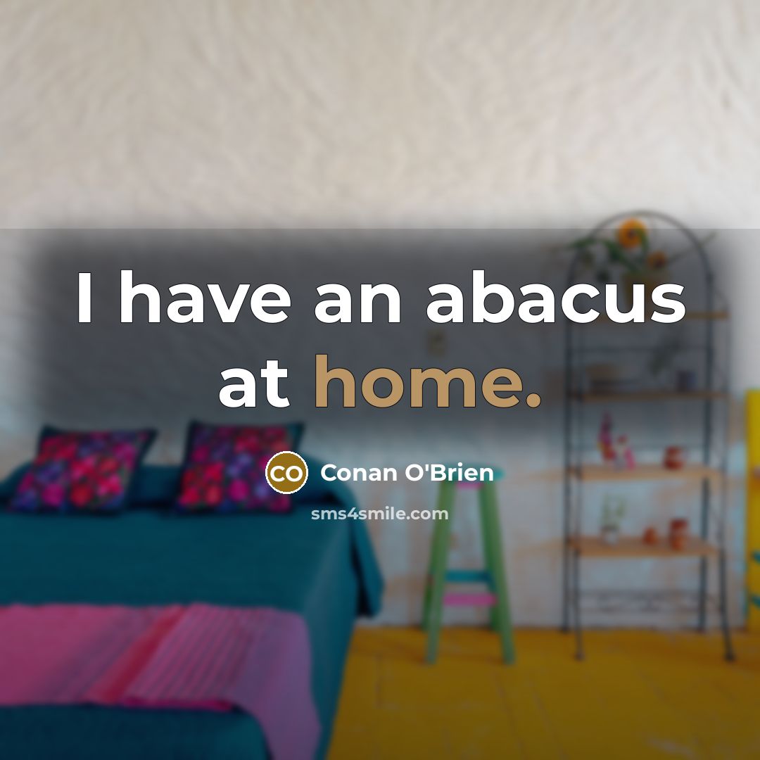 “I have an abacus at home.…” quote by Conan O'Brien
