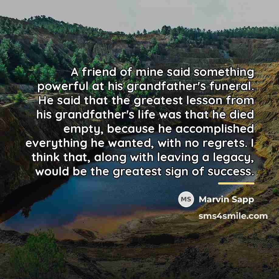 “A friend of mine said something powerful at his grandfather's…” quote by Marvin Sapp