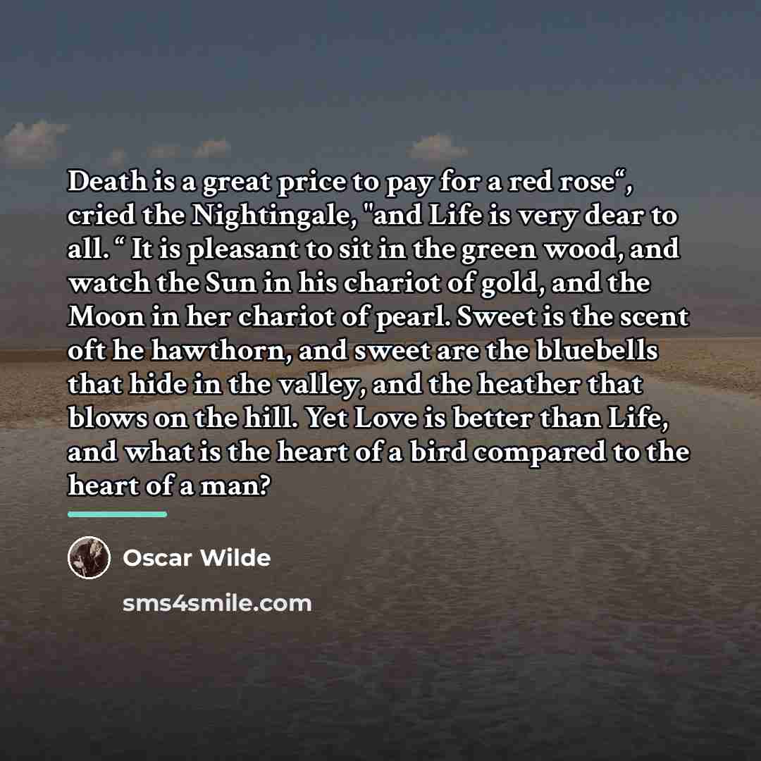 “Death is a great price to pay for a red…” quote by Oscar Wilde