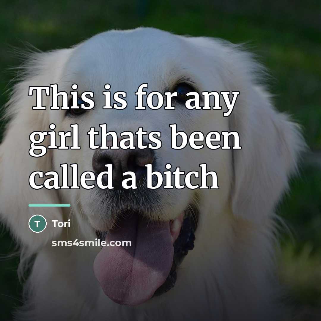 “This is for any girl thats been called a bitch…” quote by Tori