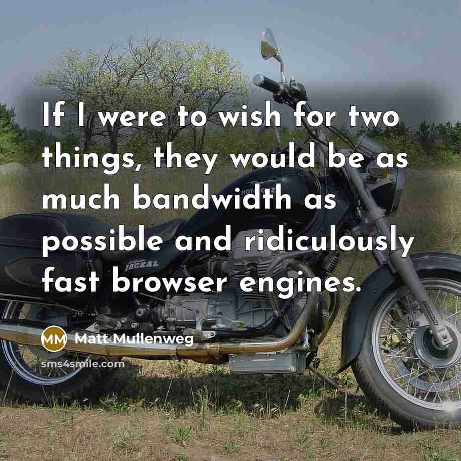 “If I were to wish for two things, they would…” quote by Matt Mullenweg