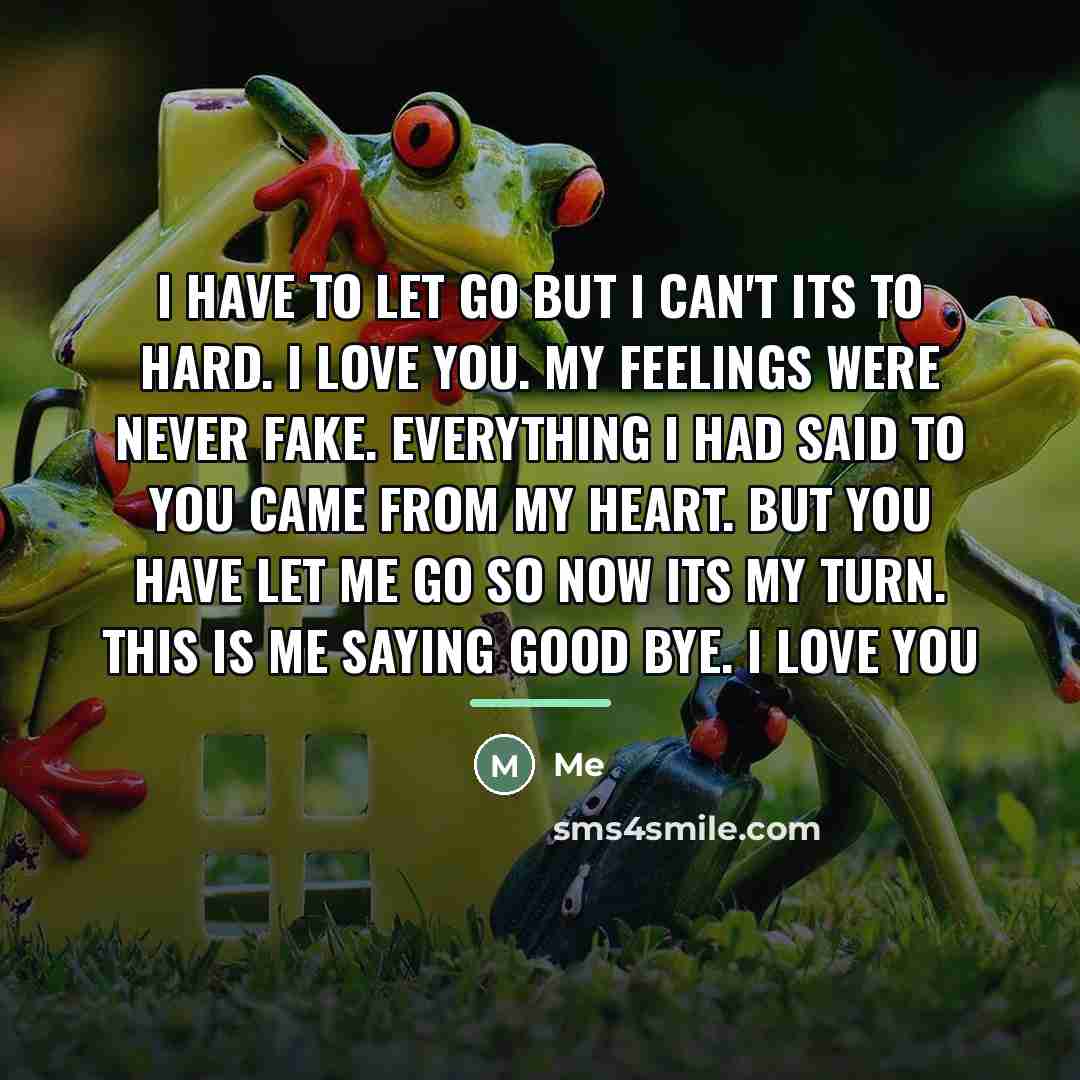 “I have to let go but I can't its to…” quote by Me