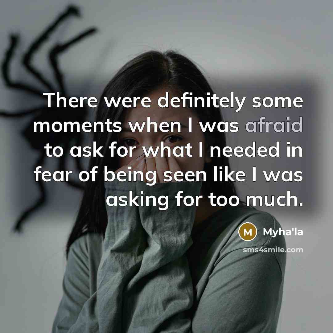 “There were definitely some moments when I was afraid to…” quote by Myha'la