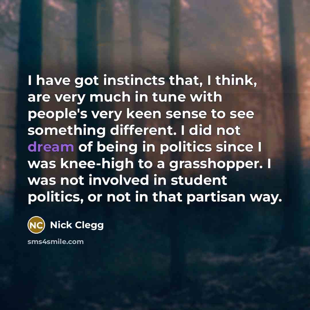 “I have got instincts that, I think, are very much…” quote by Nick Clegg