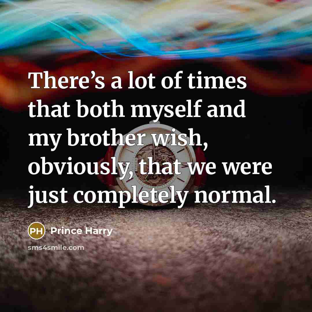 “There’s a lot of times that both myself and my…” quote by Prince Harry