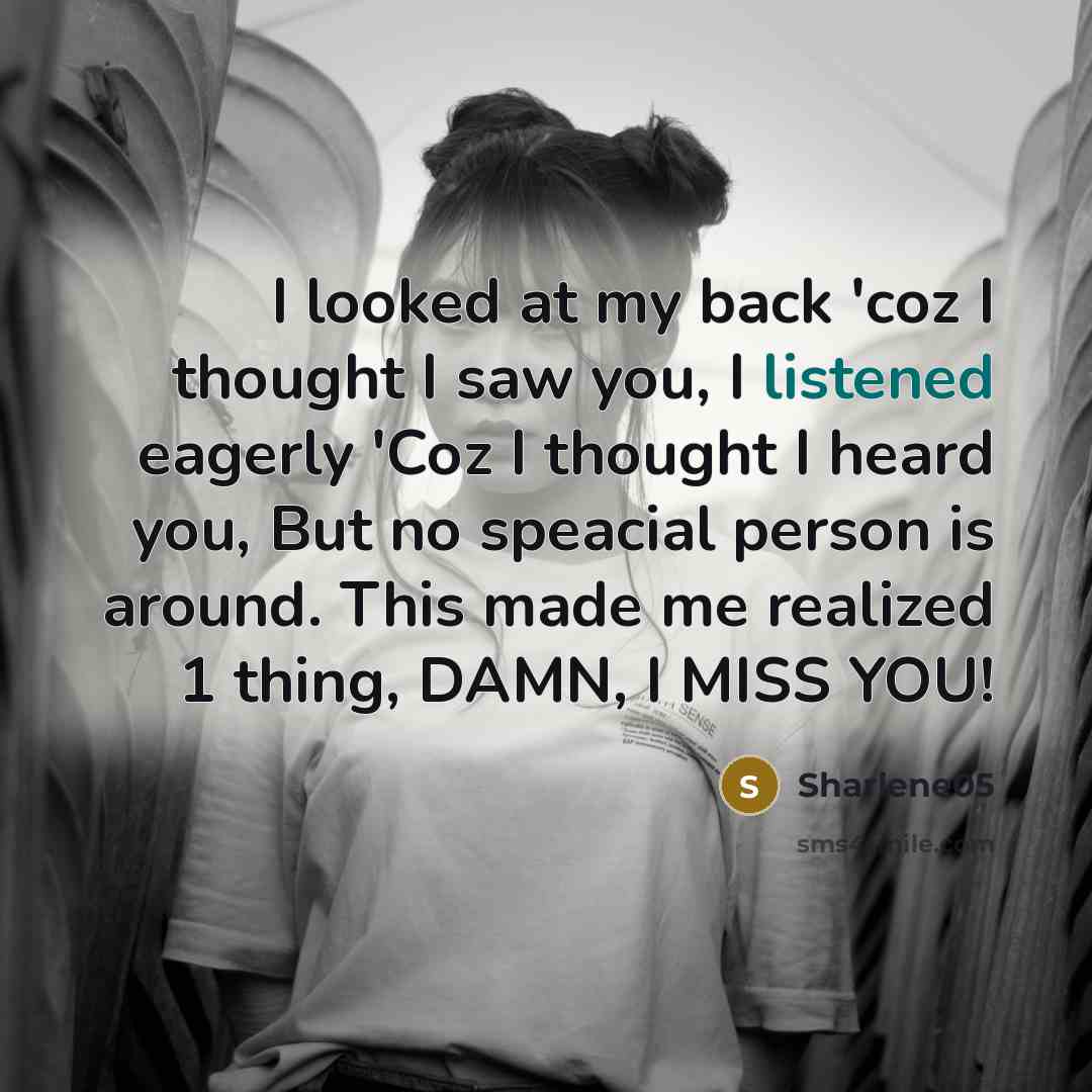 “I looked at my back 'coz I thought I saw…” quote by Sharlene05
