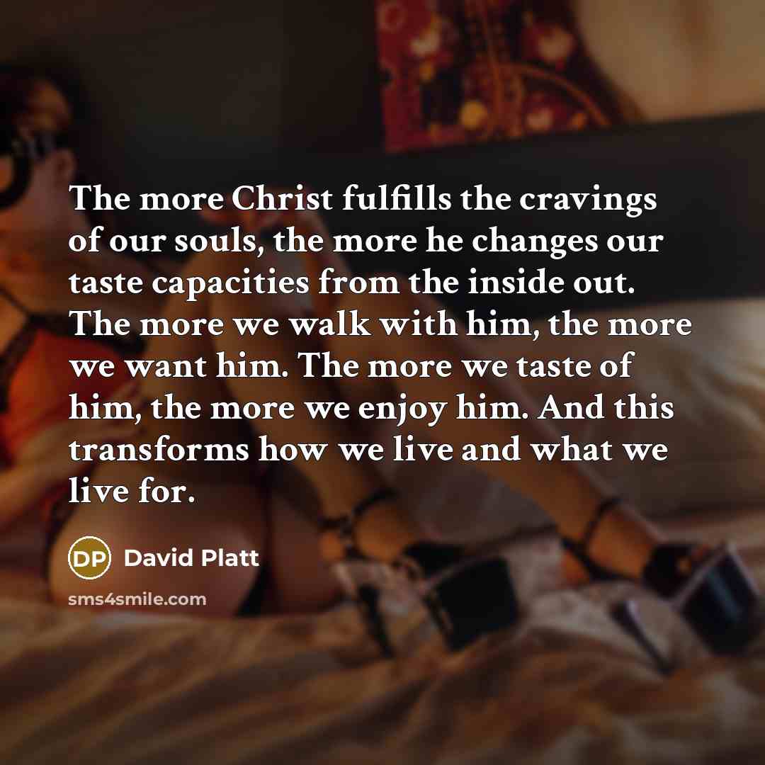 “The more Christ fulfills the cravings of our souls, the…” quote by David Platt