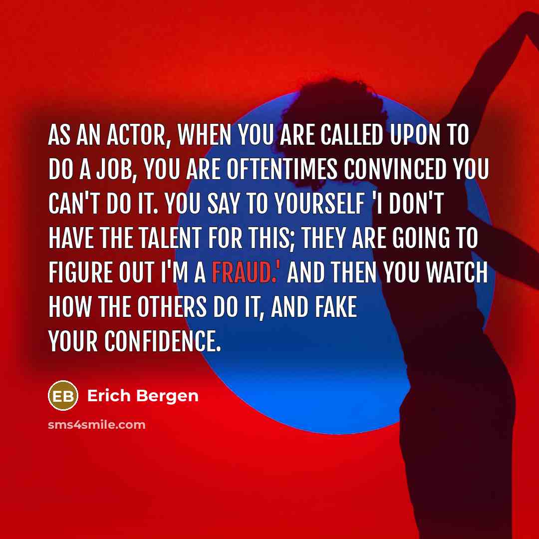 “As an actor, when you are called upon to do…” quote by Erich Bergen