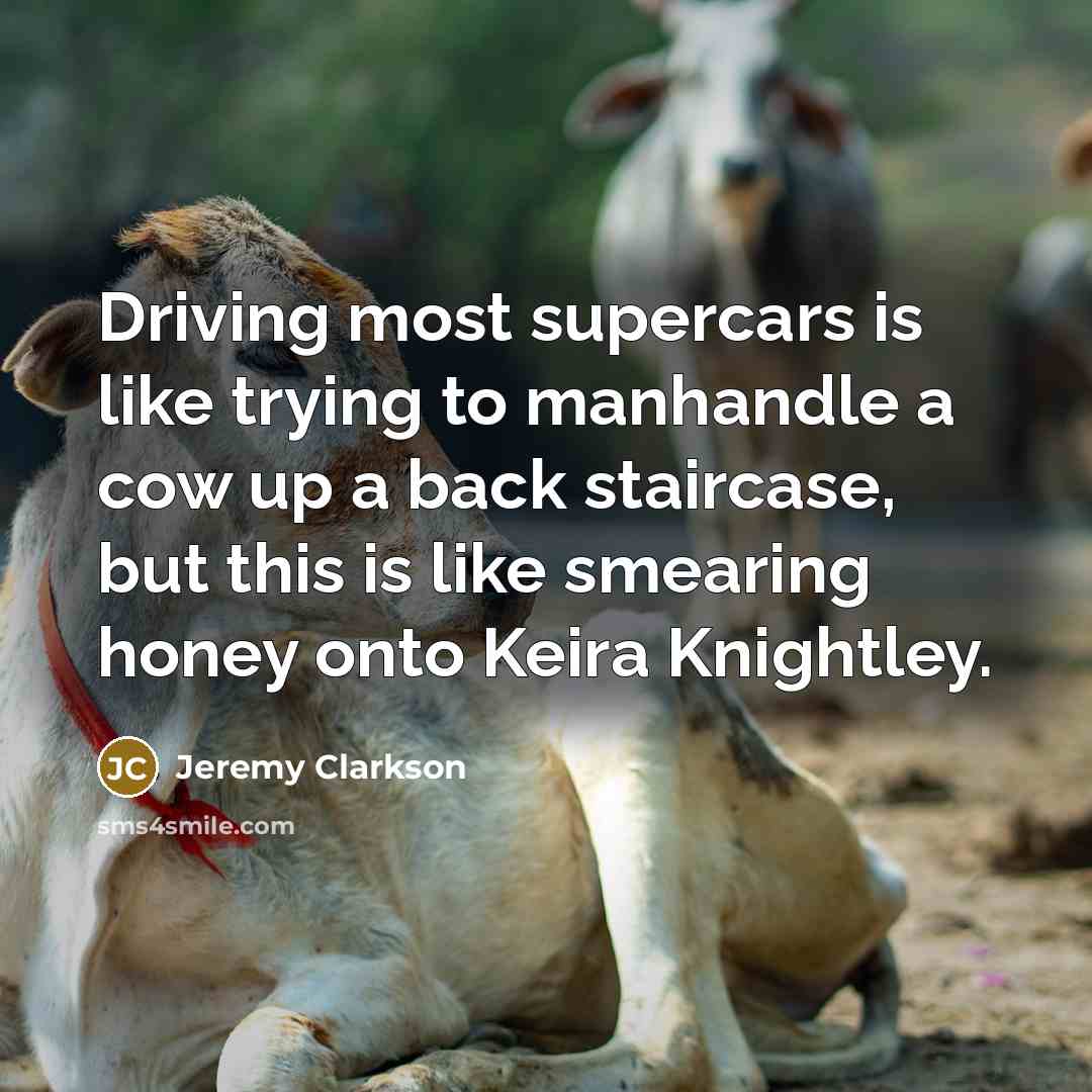“Driving most supercars is like trying to manhandle a cow…” quote by Jeremy Clarkson