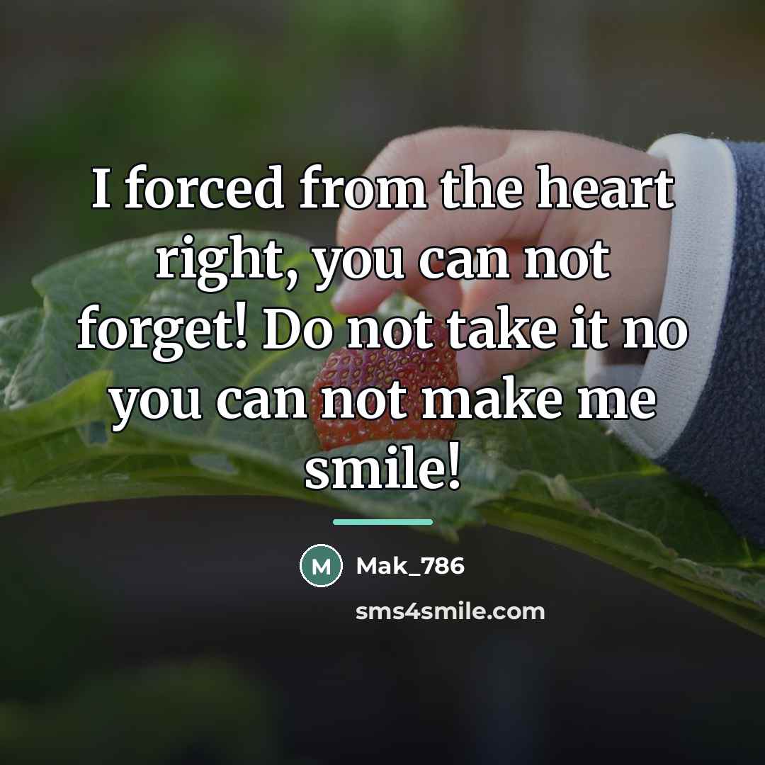 “I forced from the heart right, you can not forget!…” quote by Mak_786