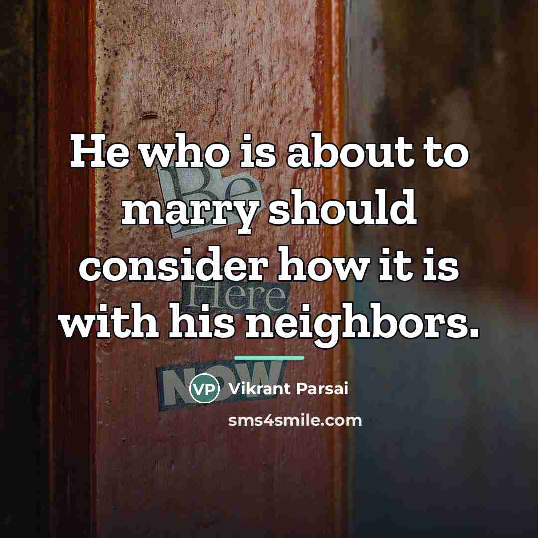 “He who is about to marry should consider how it…” quote by Vikrant Parsai