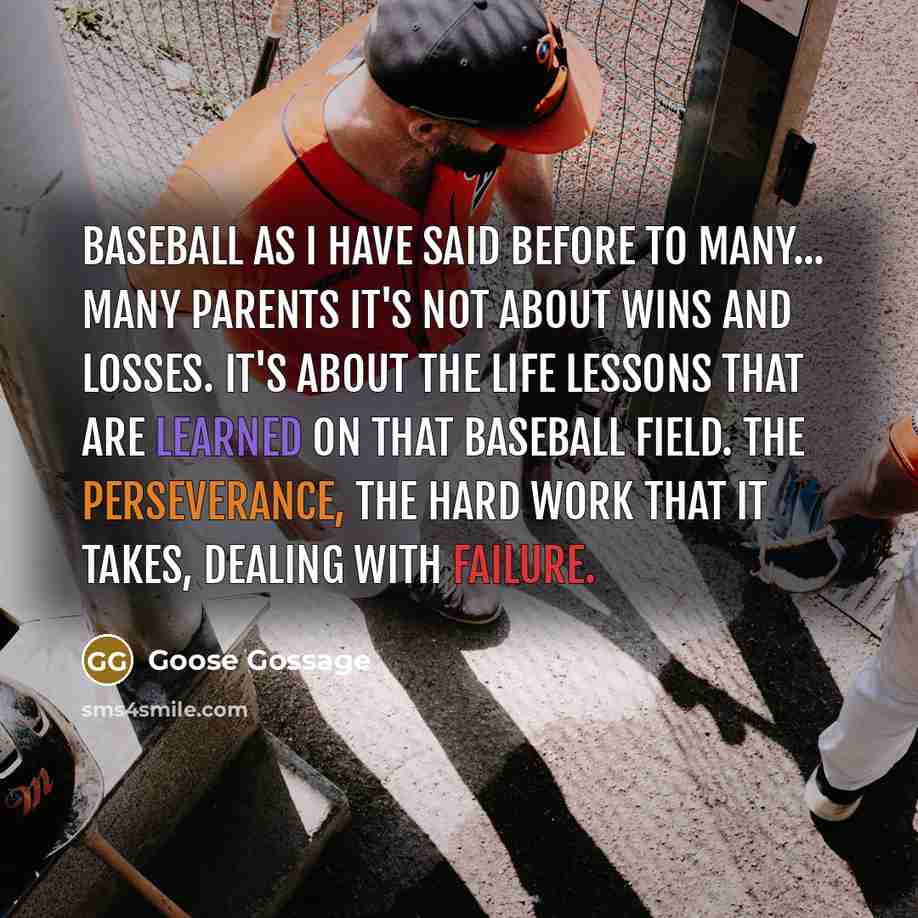 “Baseball as I have said before to many... many parents…” quote by Goose Gossage