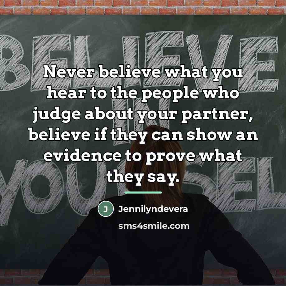 “Never believe what you hear to the people who judge…” quote by Jennilyndevera