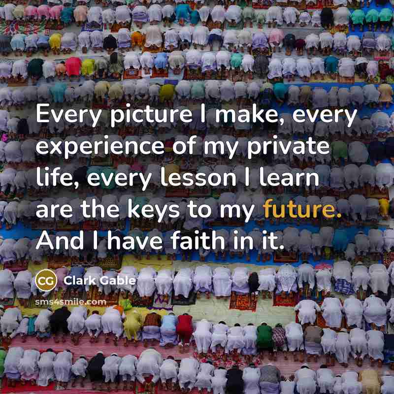 “Every picture I make, every experience of my private life,…” quote by Clark Gable