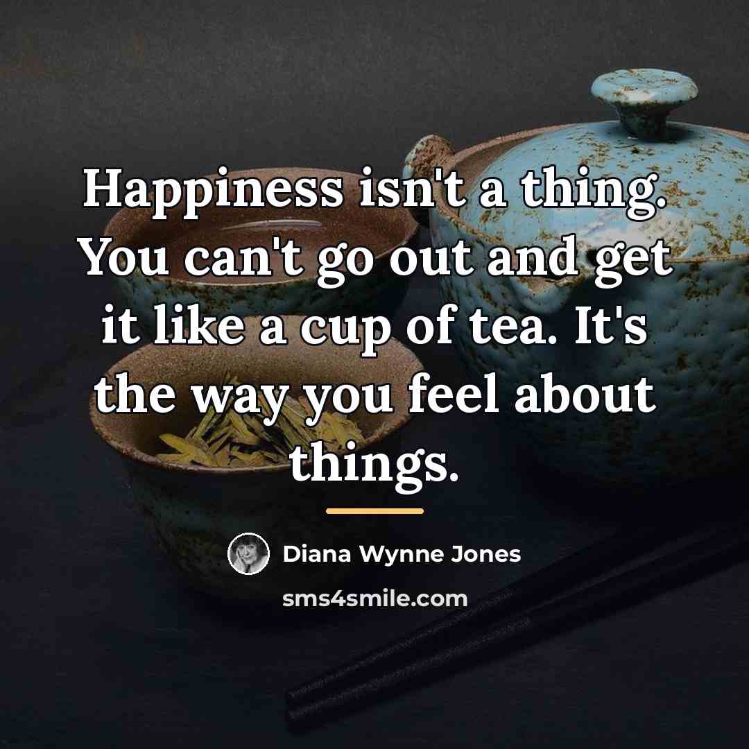 “Happiness isn't a thing. You can't go out and get…” quote by Diana Wynne Jones