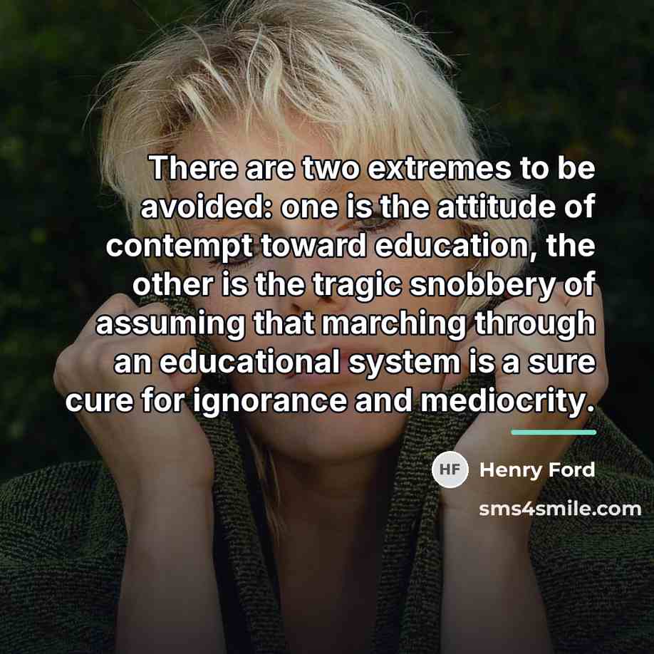 “There are two extremes to be avoided: one is the…” quote by Henry Ford
