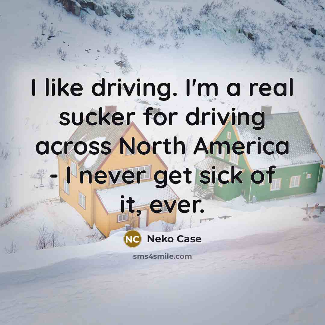 “I like driving. I'm a real sucker for driving across…” quote by Neko Case
