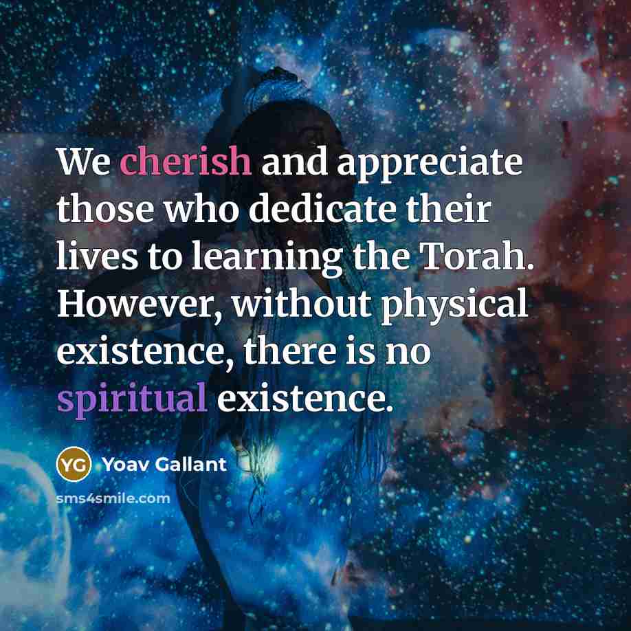 “We cherish and appreciate those who dedicate their lives to…” quote by Yoav Gallant