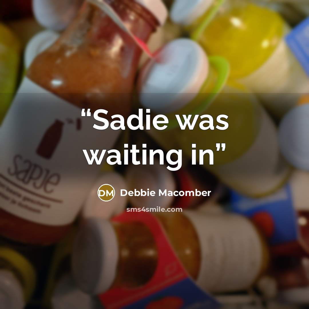 “Sadie was waiting in” quote by Debbie Macomber