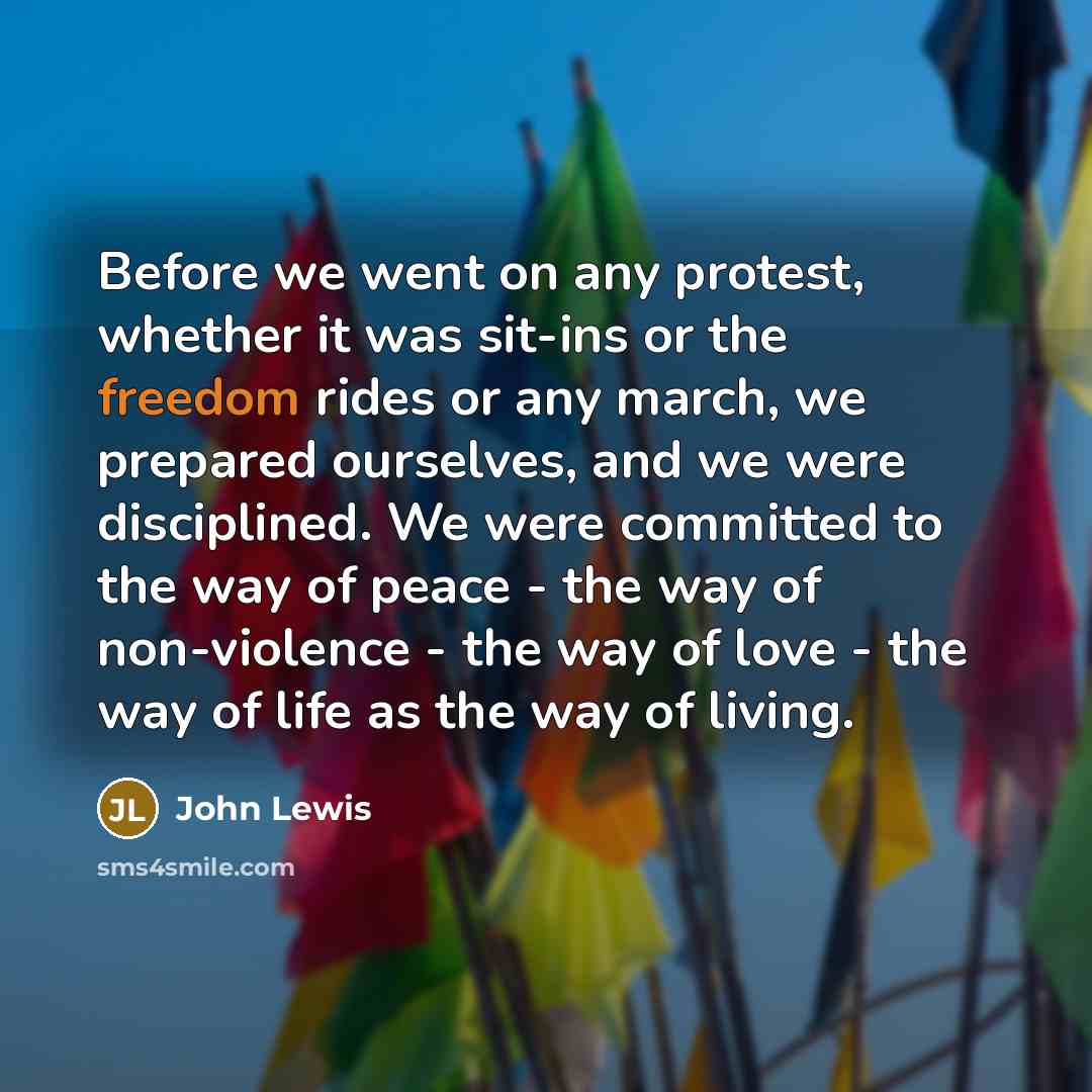 “Before we went on any protest, whether it was sit-ins…” quote by John Lewis