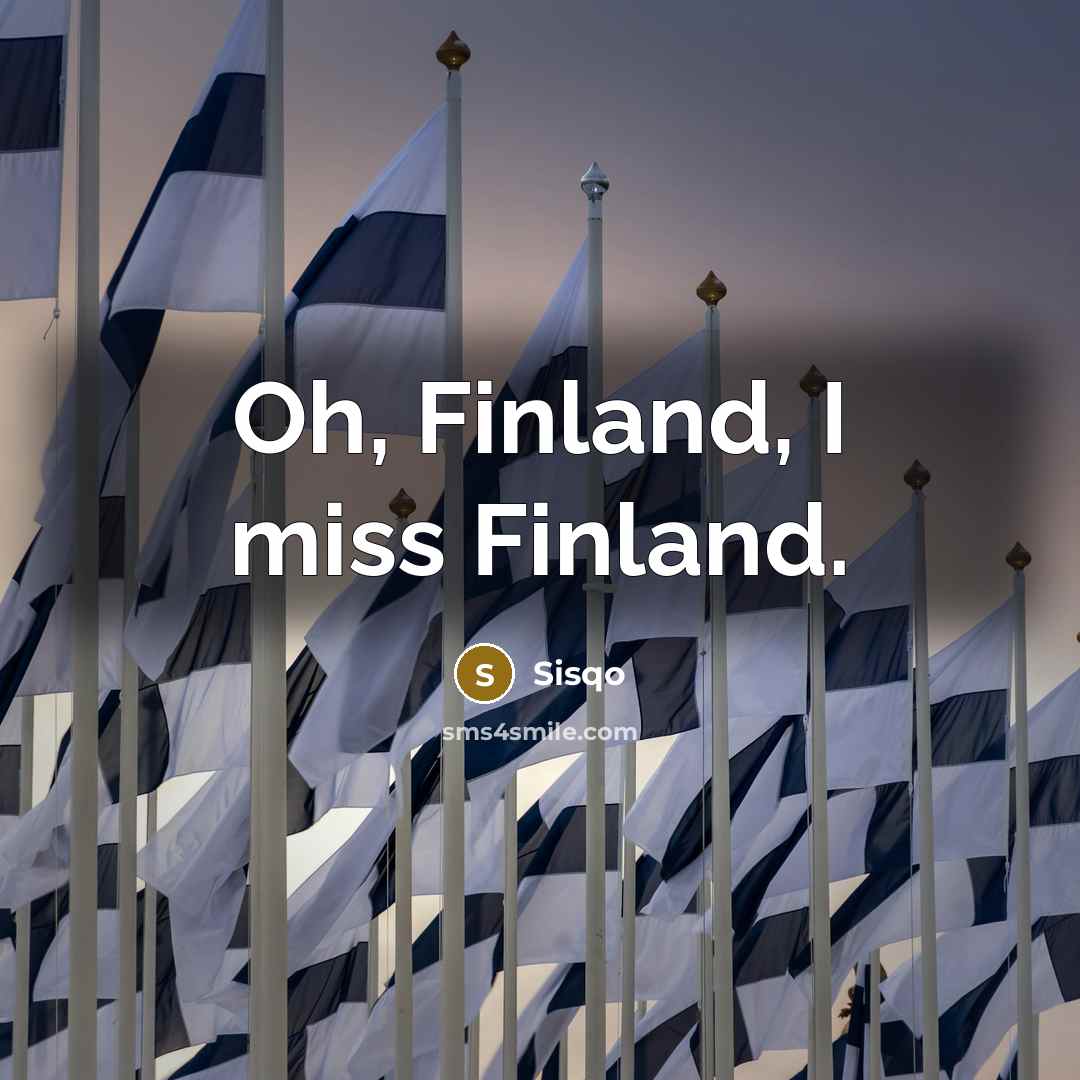 “Oh, Finland, I miss Finland.…” quote by Sisqo