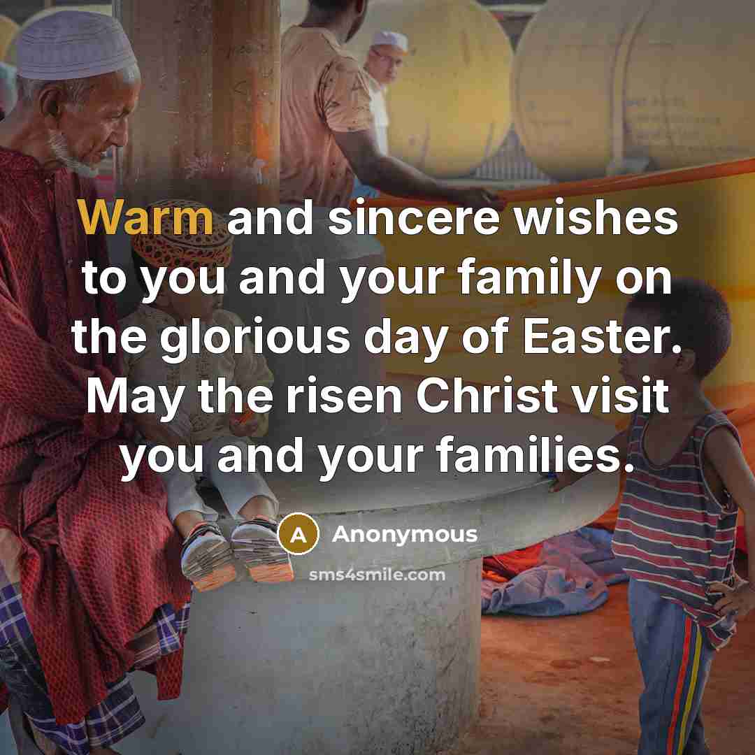 “Warm and sincere wishes to you and your family on…” quote by Anonymous