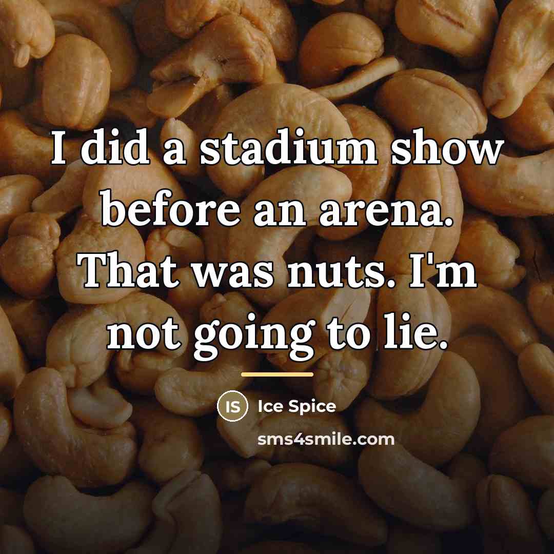 “I did a stadium show before an arena. That was…” quote by Ice Spice