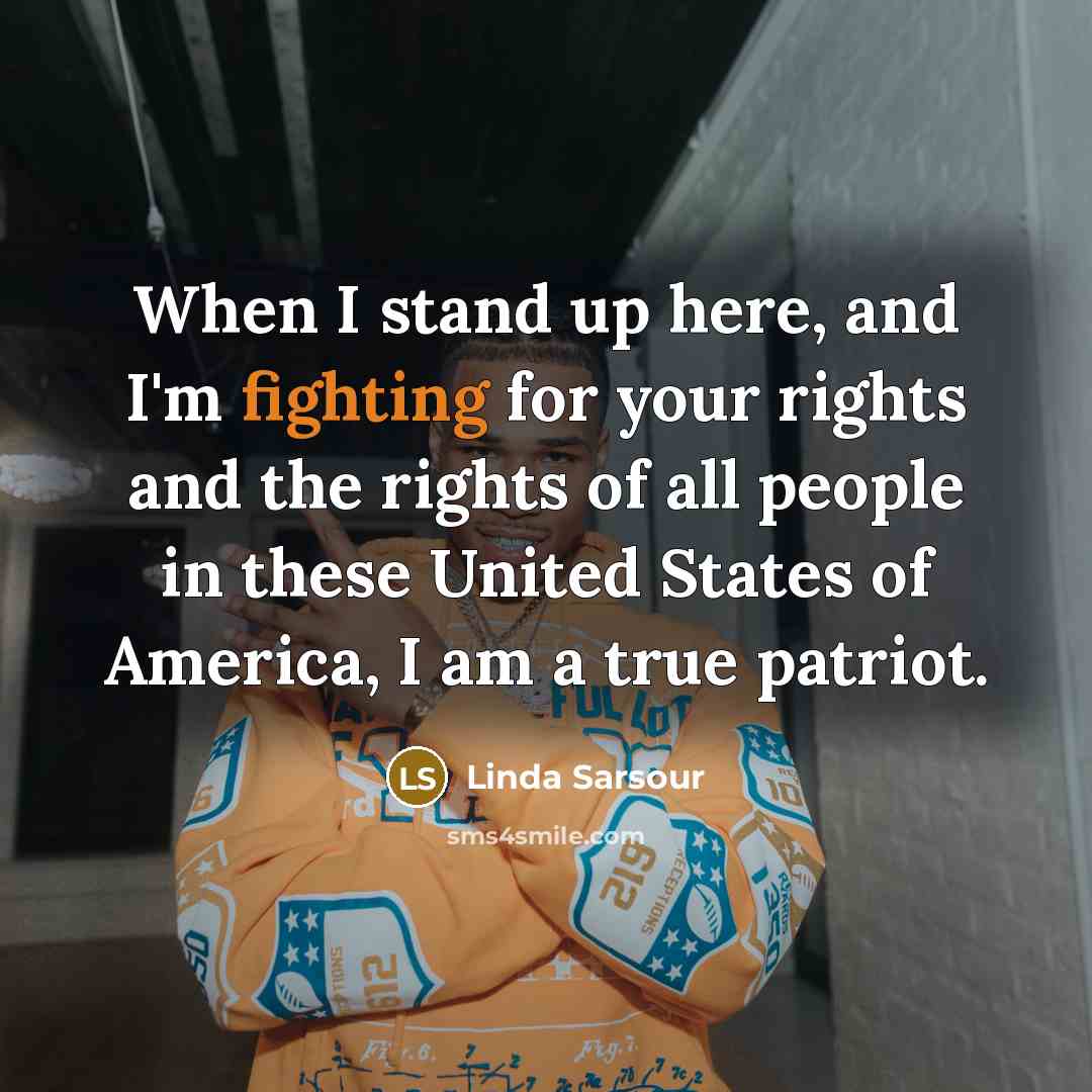 “When I stand up here, and I'm fighting for your…” quote by Linda Sarsour