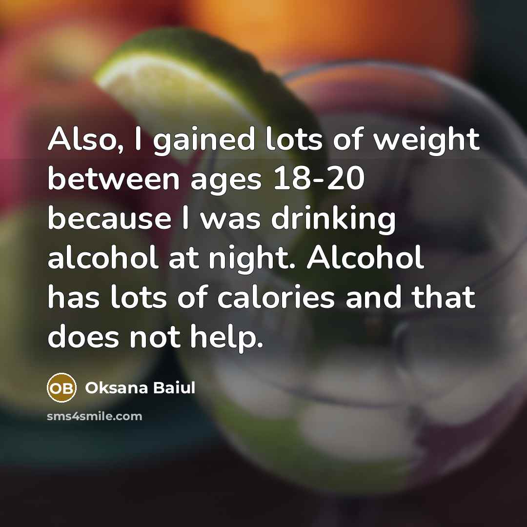 “Also, I gained lots of weight between ages 18-20 because…” quote by Oksana Baiul