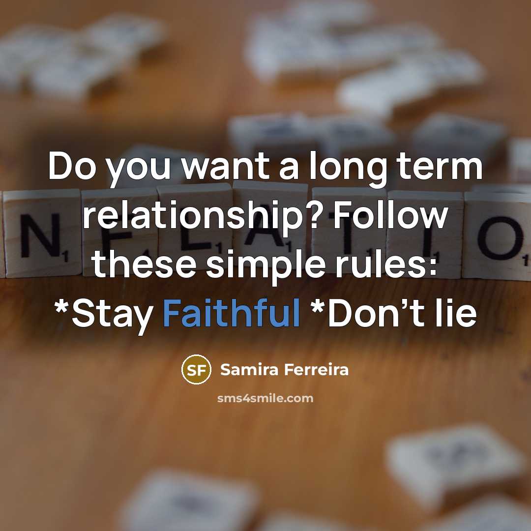 “Do you want a long term relationship? Follow these simple…” quote by Samira Ferreira
