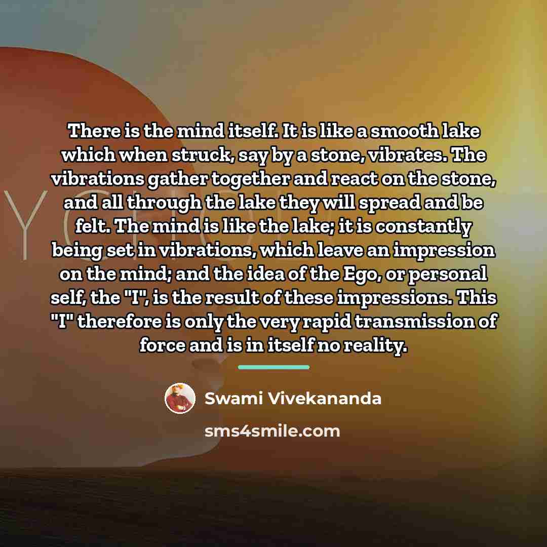 “There is the mind itself. It is like a smooth…” quote by Swami Vivekananda