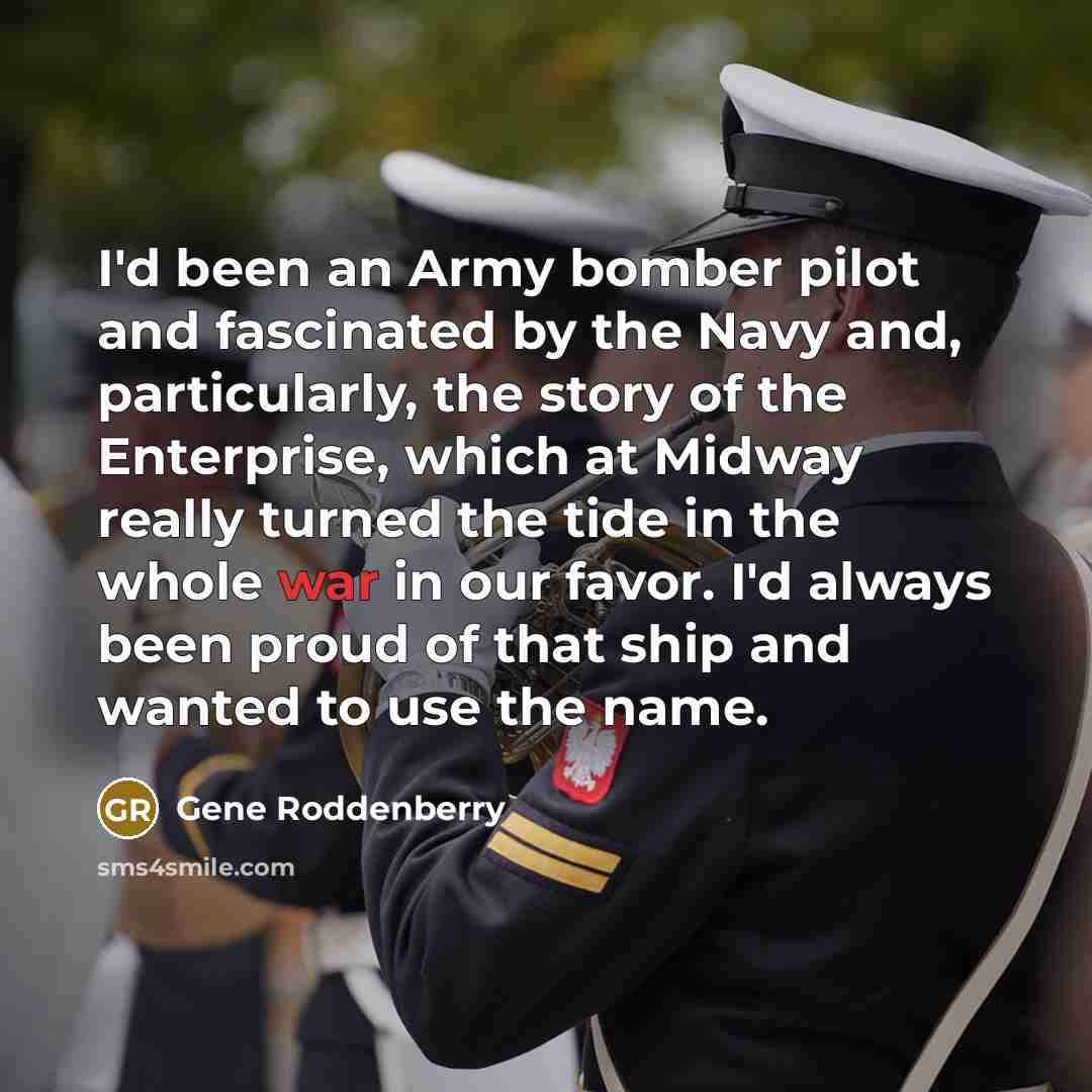 “I'd been an Army bomber pilot and fascinated by the…” quote by Gene Roddenberry
