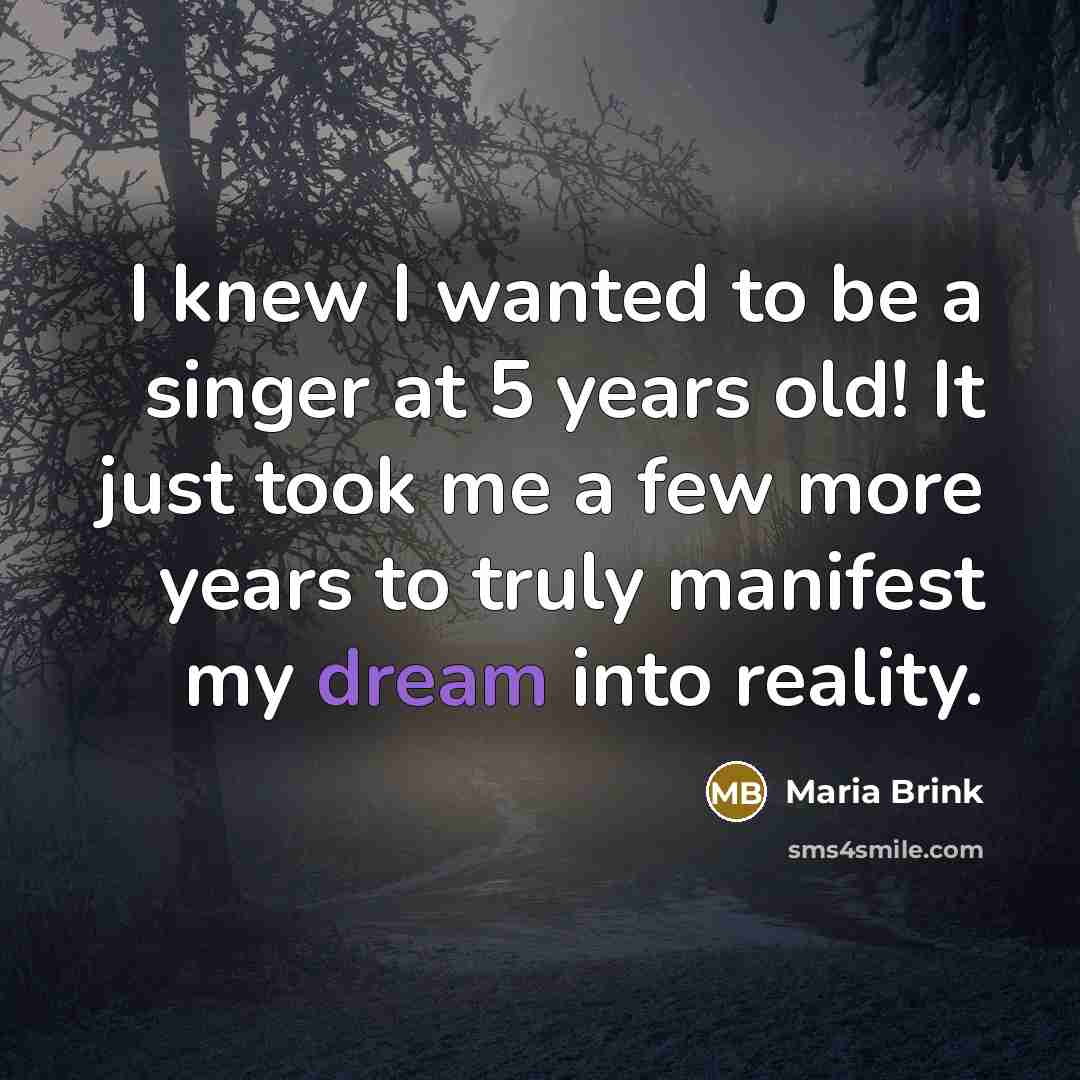 “I knew I wanted to be a singer at 5…” quote by Maria Brink