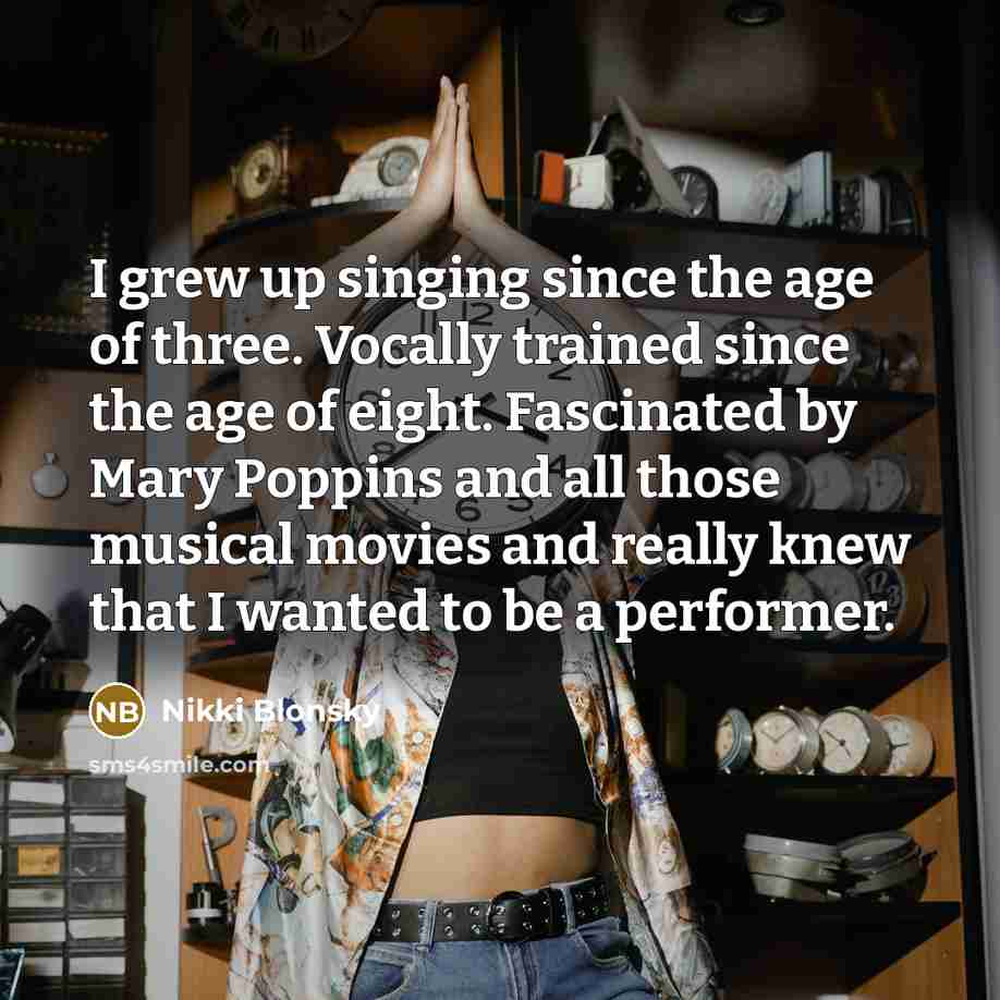 “I grew up singing since the age of three. Vocally…” quote by Nikki Blonsky