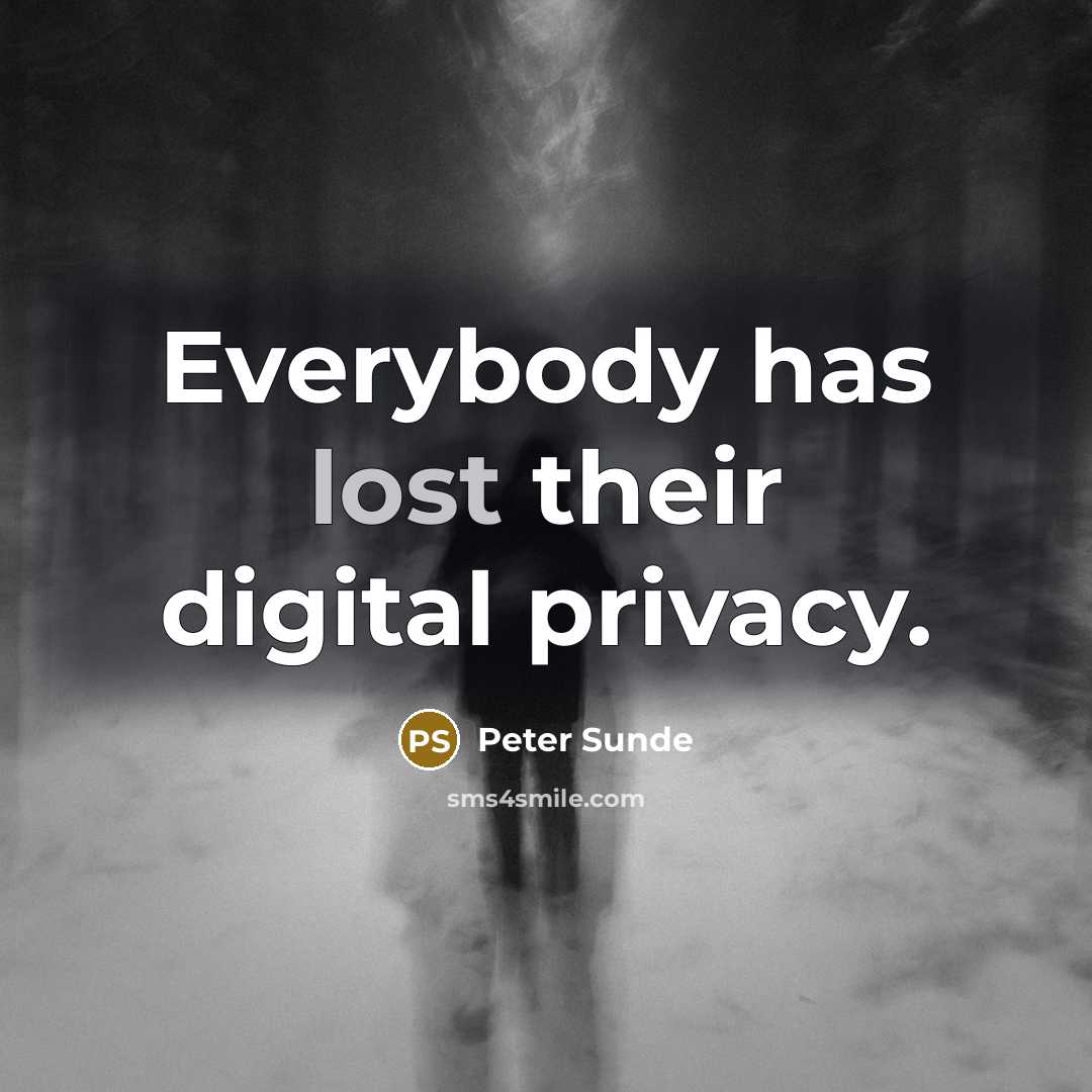 “Everybody has lost their digital privacy.…” quote by Peter Sunde
