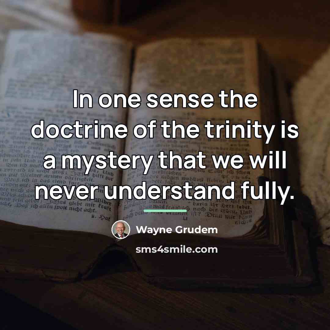 “In one sense the doctrine of the trinity is a…” quote by Wayne Grudem