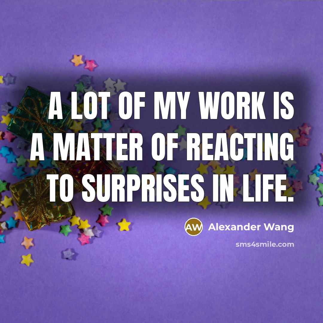 “A lot of my work is a matter of reacting…” quote by Alexander Wang