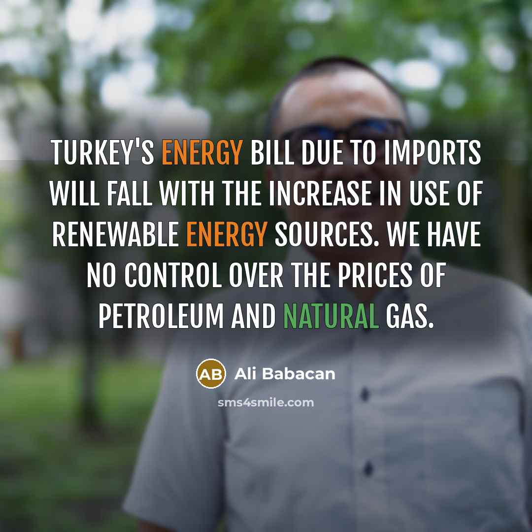 “Turkey's energy bill due to imports will fall with the…” quote by Ali Babacan
