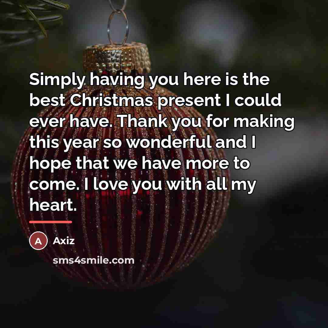 “Simply having you here is the best Christmas present I…” quote by Axiz