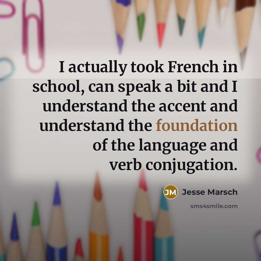 “I actually took French in school, can speak a bit…” quote by Jesse Marsch