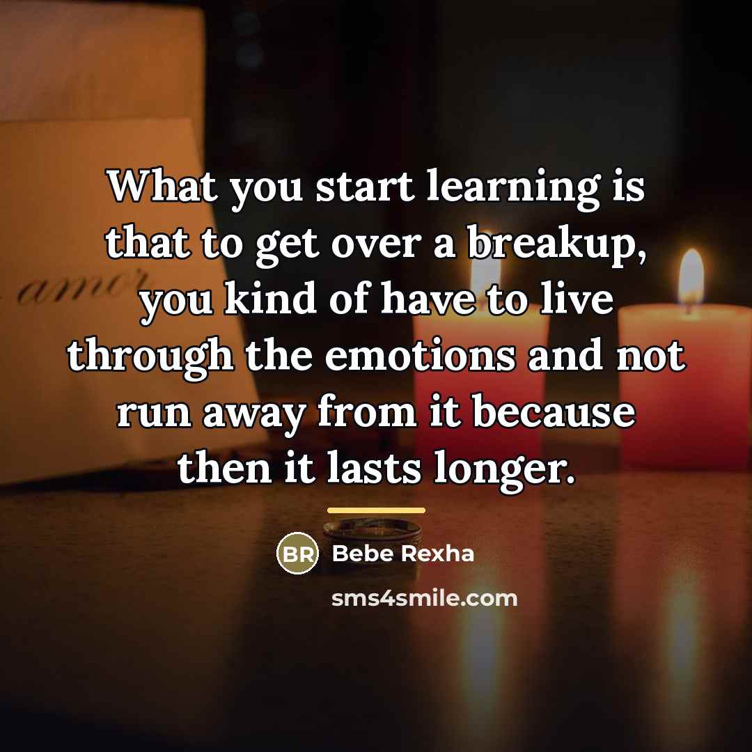 “What you start learning is that to get over a…” quote by Bebe Rexha
