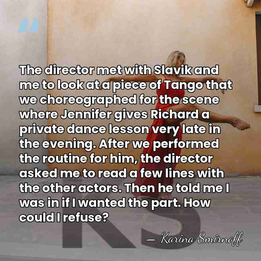 The director met with Slavik and me to look at a piece&hellip; - Karina Smirnoff