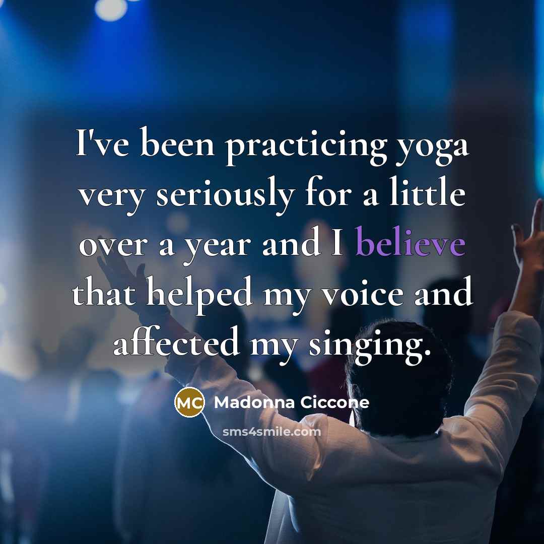 “I've been practicing yoga very seriously for a little over…” quote by Madonna Ciccone
