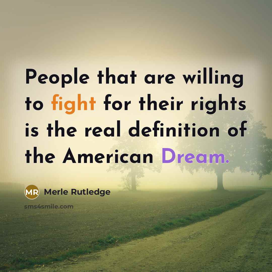 “People that are willing to fight for their rights is…” quote by Merle Rutledge