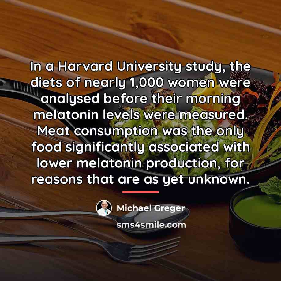 “In a Harvard University study, the diets of nearly 1,000…” quote by Michael Greger