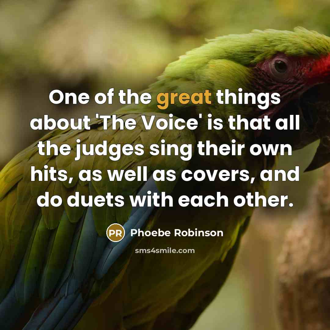 “One of the great things about 'The Voice' is that…” quote by Phoebe Robinson
