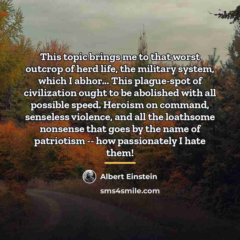 “This topic brings me to that worst outcrop of herd…” quote by Albert Einstein