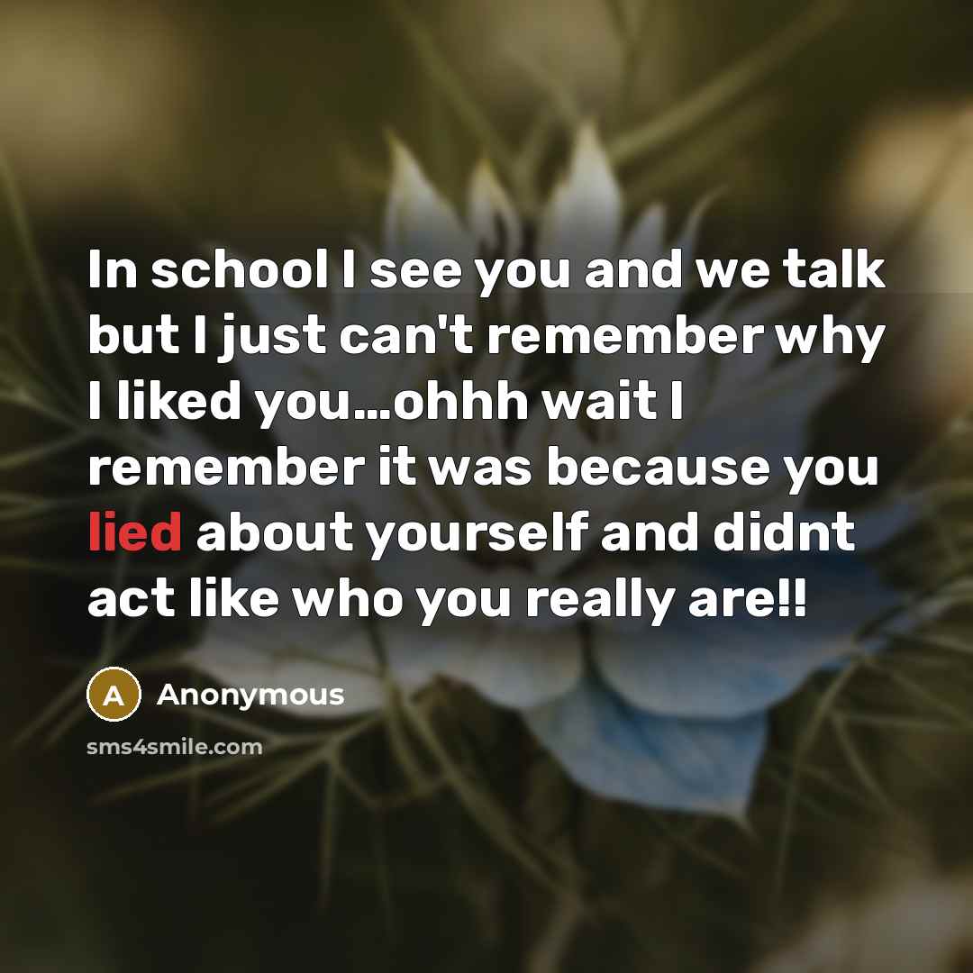 “In school I see you and we talk but I…” quote by Anonymous